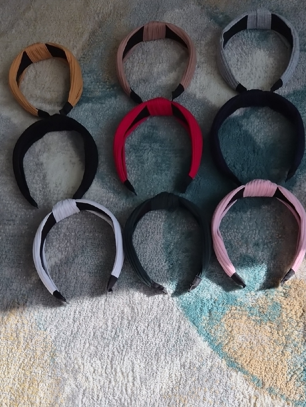 Source Unknown Padded Knot Headbands - Black, White, Pink, Red, Green, Gray, Tan
